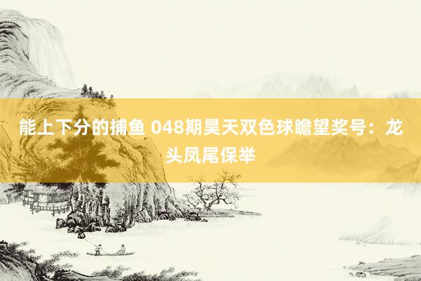 能上下分的捕鱼 048期昊天双色球瞻望奖号：龙头凤尾保举