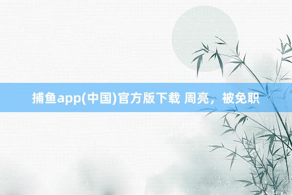 捕鱼app(中国)官方版下载 周亮，被免职