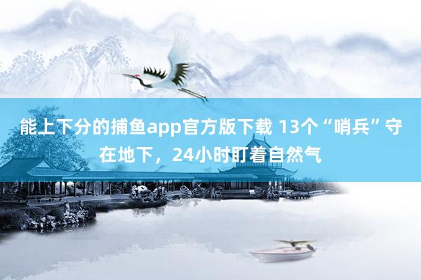 能上下分的捕鱼app官方版下载 13个“哨兵”守在地下，24小时盯着自然气